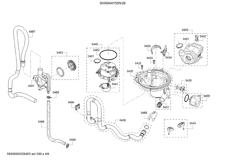 Water inlet system/pump/sump