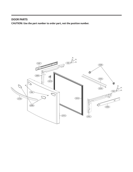 Freezer door parts