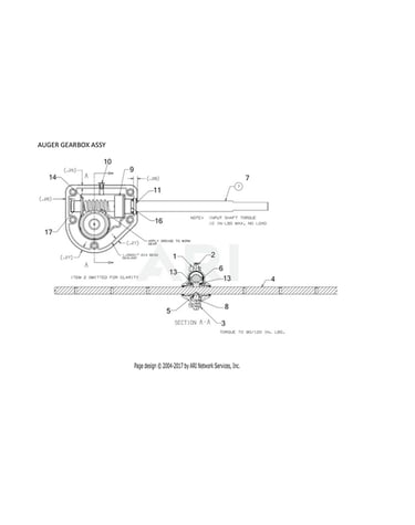 Auger gearbox assy