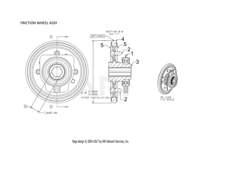 Friction wheel assy
