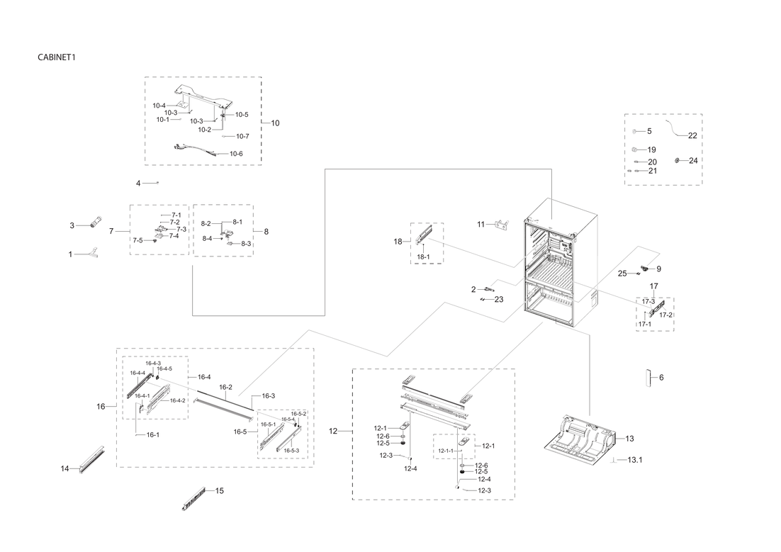 Cabinet 1 parts