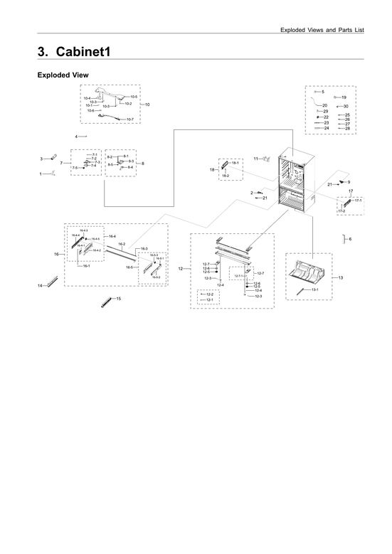 CABINET 1 PARTS