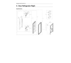 Samsung RF23R6201SR/AA-52 right refrigerator door parts diagram