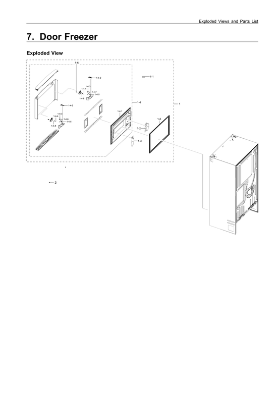 Door freezer parts