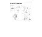 Samsung WA45T3400AV/A4-00 tub & basket spin assy diagram