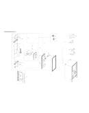 Left refrigerator door parts