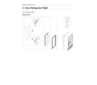 Samsung RF24R7201SR/AA-01 right refrigerator door parts diagram