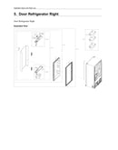 Right refrigerator door parts