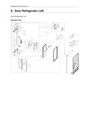 Left refrigerator door parts