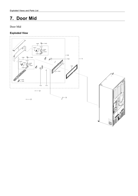 Mid door parts