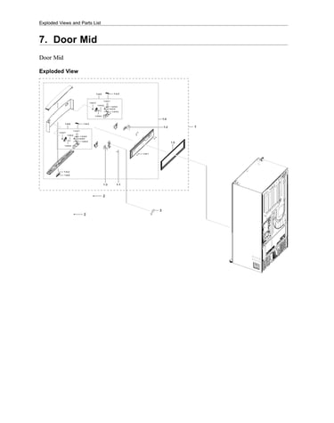 Mid door parts
