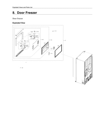 Freezer door parts