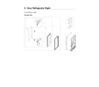 Samsung RF24R7201SR/AA-02 right refrigerator door parts diagram