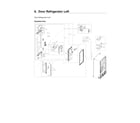 Samsung RF24R7201SR/AA-02 left refrigerator door parts diagram