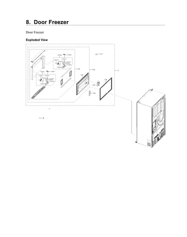 Freezer door parts