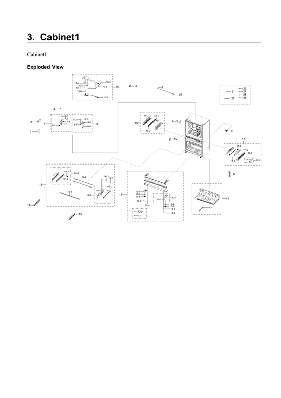 CABINET 1 PARTS