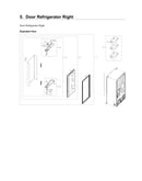 Right refrigerator door parts