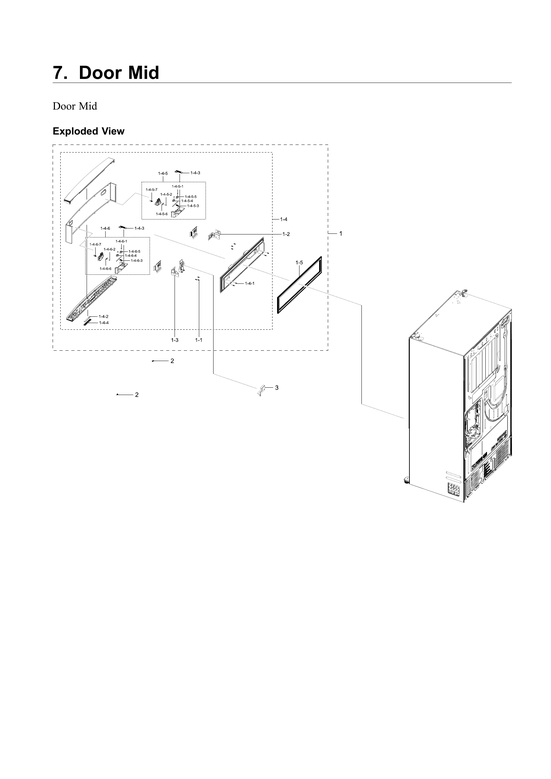 Mid door parts