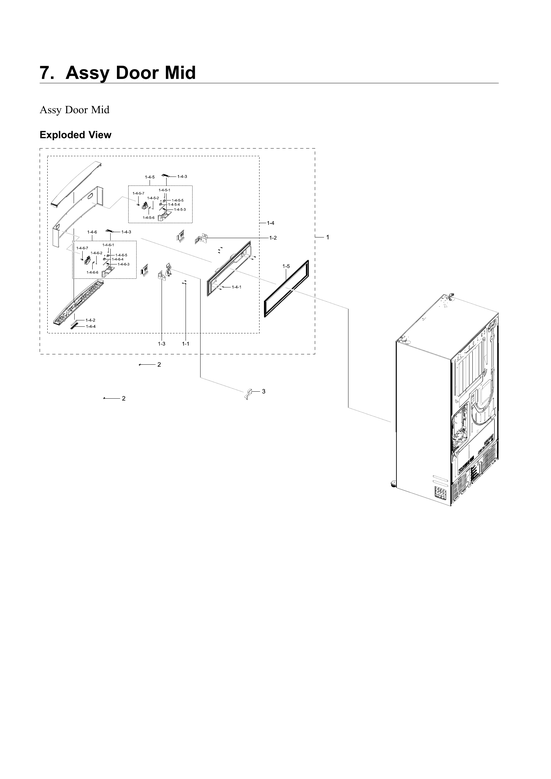 Mid door parts