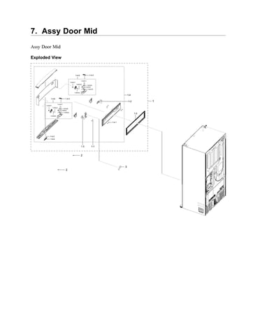 Mid door parts