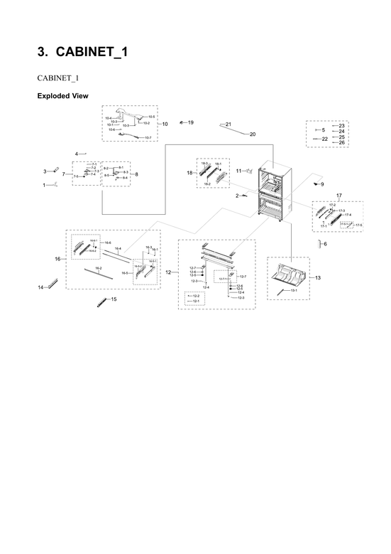 CABINET 1 PARTS