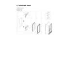 Samsung RF24R7201SR/AA-05 right refrigerator door parts diagram