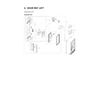 Samsung RF24R7201SR/AA-05 left refrigerator door parts diagram