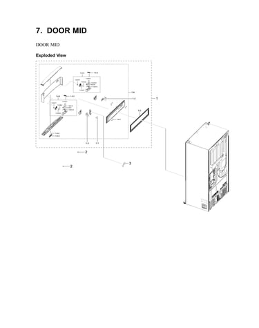 Mid door parts