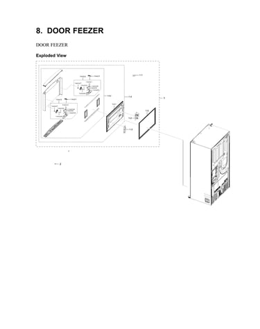 Freezer door parts