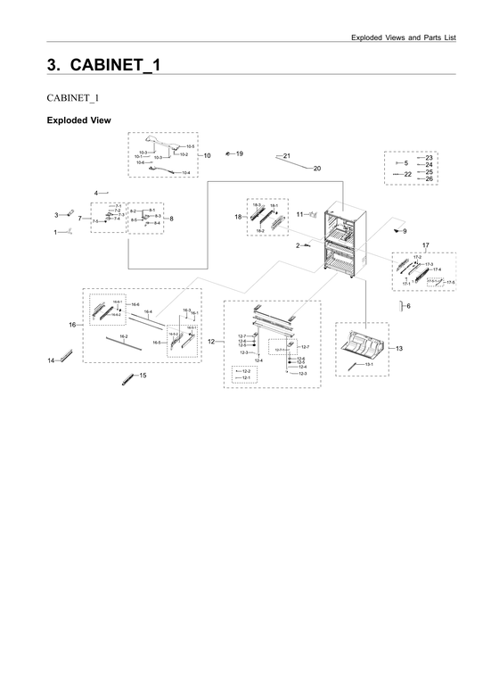 Cabinet 1 parts