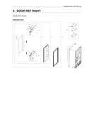 Right refrigerator door parts