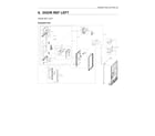 Samsung RF24R7201SR/AA-06 left refrigerator door parts diagram