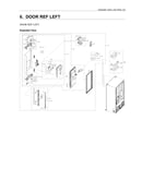 Left refrigerator door parts
