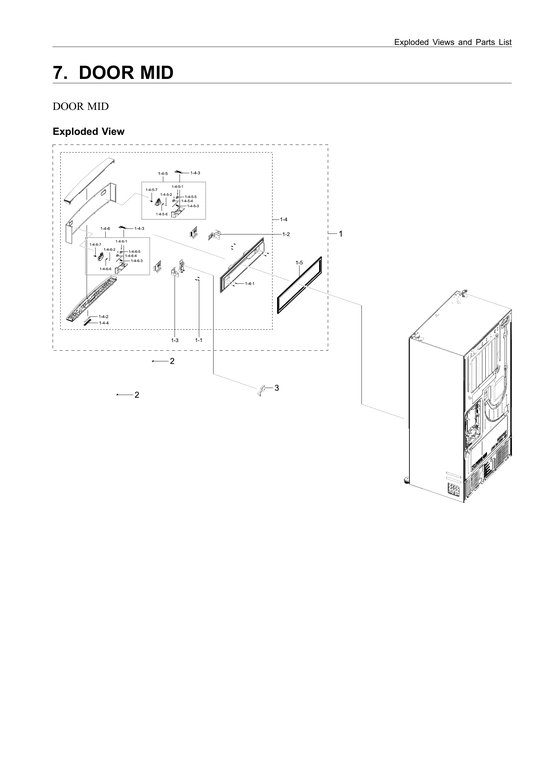 Mid door parts