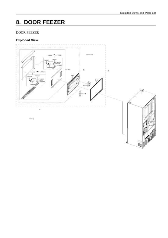 Freeze door parts