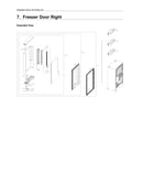 Right freezer door parts