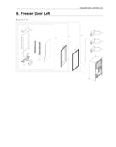 Left freezer door parts