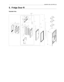 Right refrigerator door parts