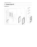 Right freezer door parts