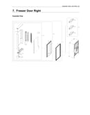 Right freezer door parts