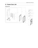 Left freezer door parts