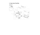 Samsung WA50R5200AW/US-51 top cover assy diagram