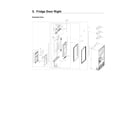Samsung RF22NPEDBSR/AA-02 right refrigerator door parts diagram