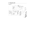 Samsung RF22NPEDBSR/AA-02 left refrigerator door parts diagram