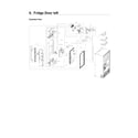 Samsung RF22NPEDBSR/AA-02 left refrigerator door parts diagram