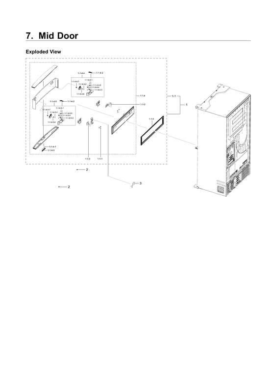 Mid door parts