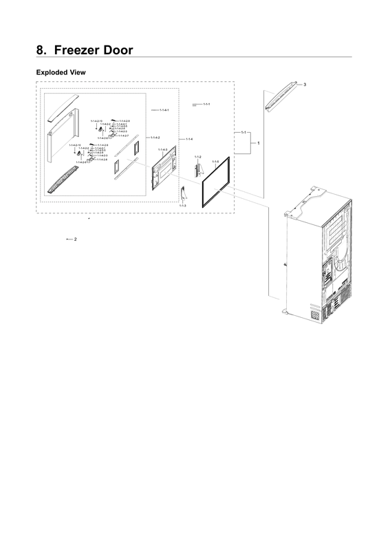 Freezer door parts