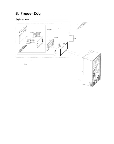 Freezer door parts