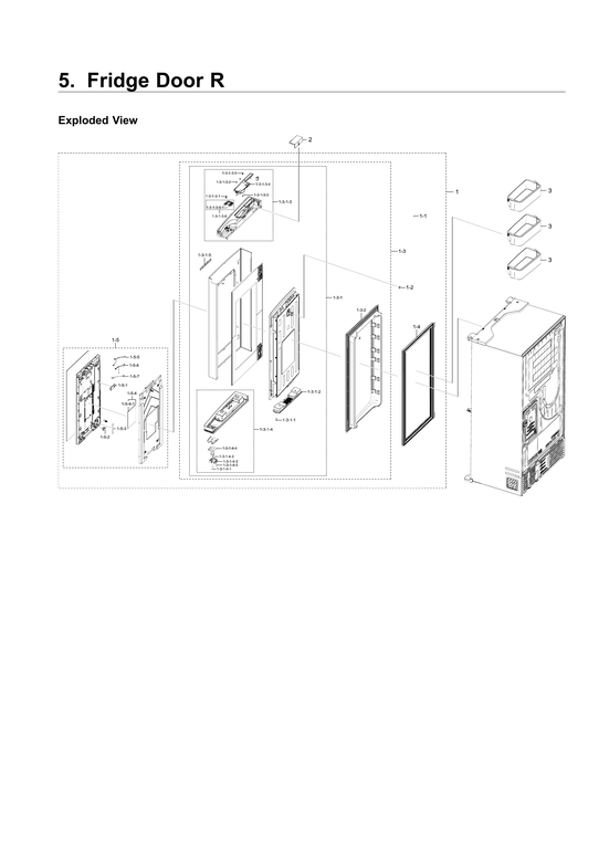 RIGHT REFRIGERATOR DOOR PARTS