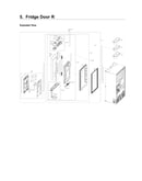Right refrigerator door parts